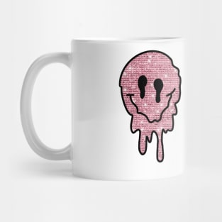 Melting Smiley Face Pink Aesthetic Mug